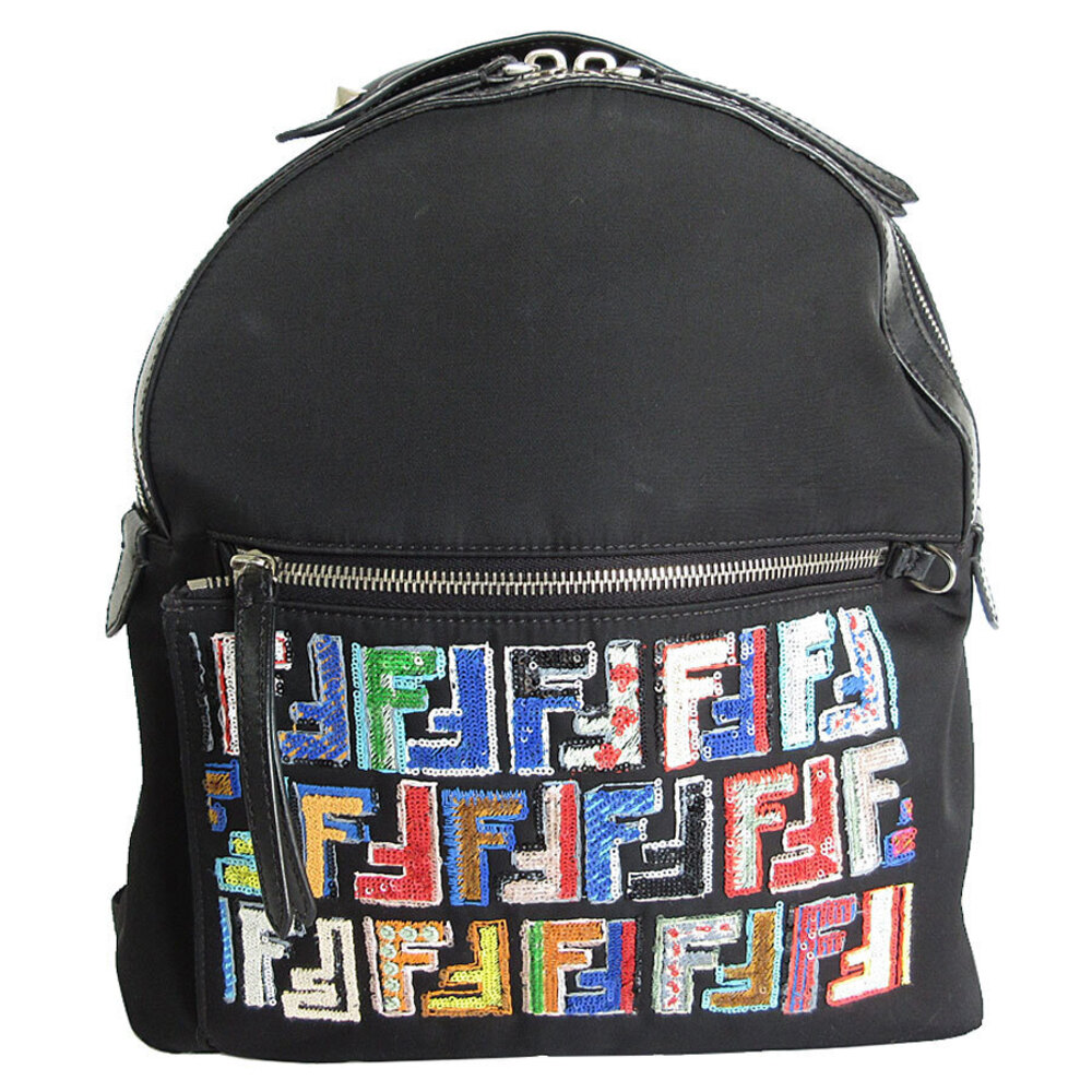 Fendi Sequin Backpack Black Multicolor